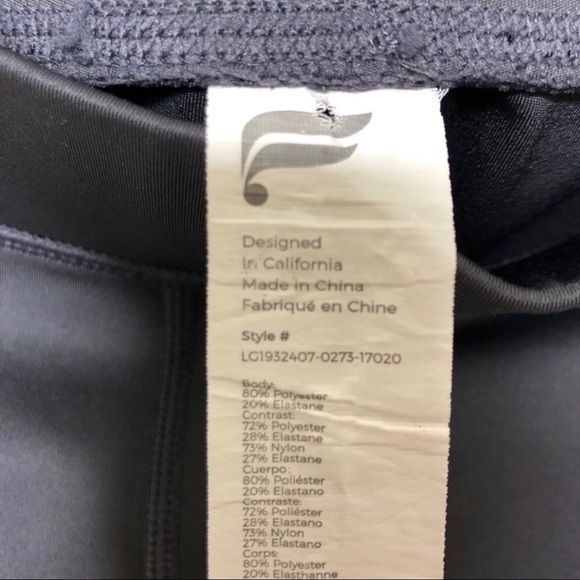 Fabletics Ultra Cool Floral 7/8 Leggings Mid Rise Size XS Gray Black Activewear - Picture 8 of 9